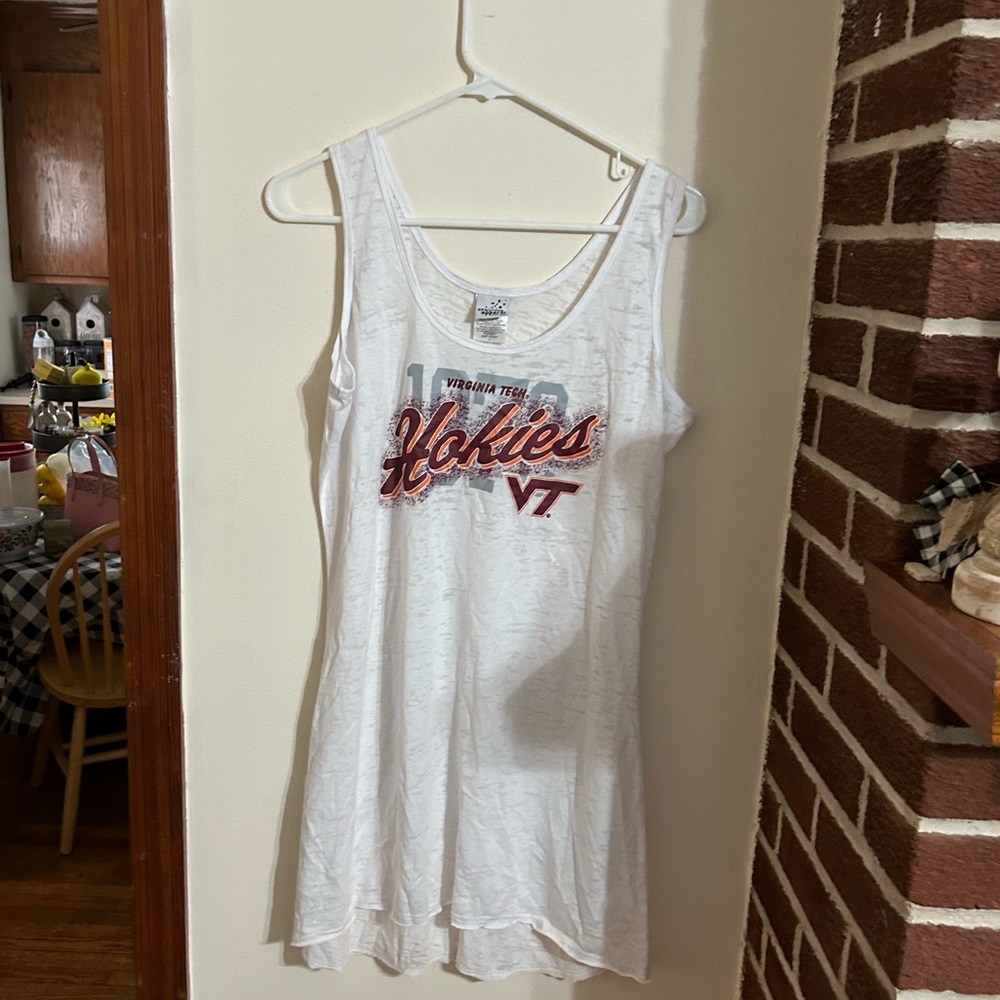 Creative Apparel Virginia Tech white tank tunic or mini dress